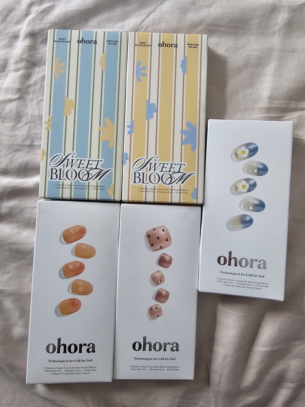 Ohora Nail Strips, 4x Mani And 1x Pedi, Assorted. NIB